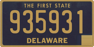 DE license plate 935931