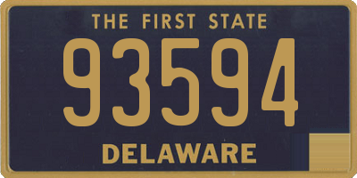 DE license plate 93594