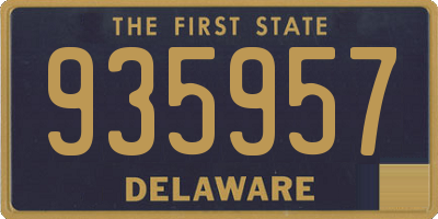 DE license plate 935957