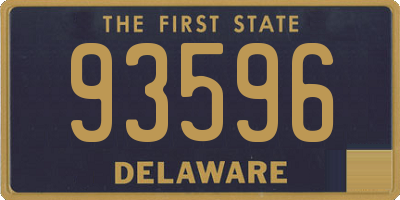 DE license plate 93596
