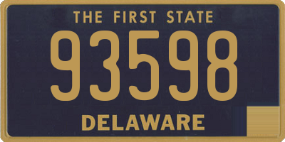 DE license plate 93598