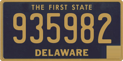 DE license plate 935982