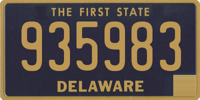 DE license plate 935983