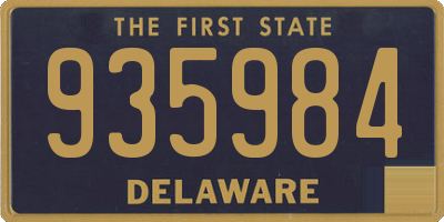 DE license plate 935984