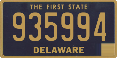 DE license plate 935994