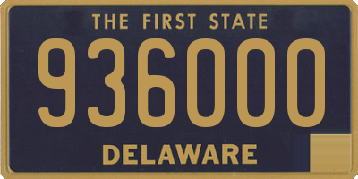 DE license plate 936000