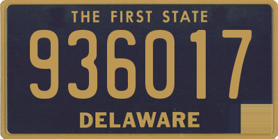 DE license plate 936017