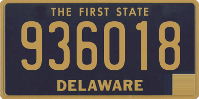 DE license plate 936018