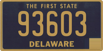 DE license plate 93603