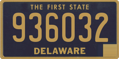 DE license plate 936032