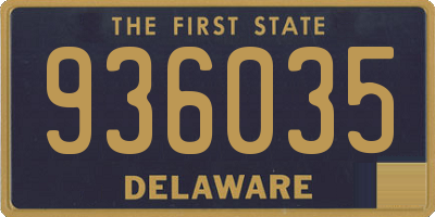 DE license plate 936035