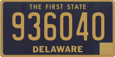 DE license plate 936040