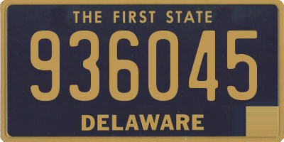 DE license plate 936045