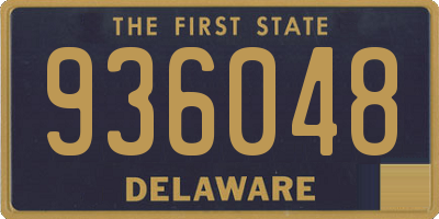 DE license plate 936048