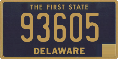 DE license plate 93605