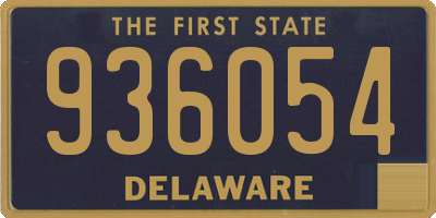 DE license plate 936054