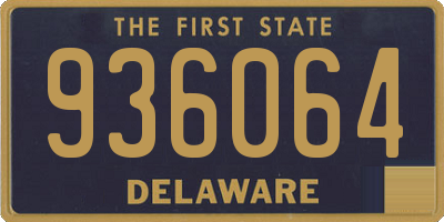 DE license plate 936064