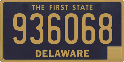 DE license plate 936068