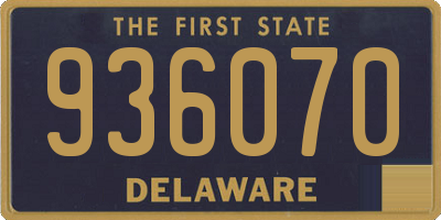 DE license plate 936070