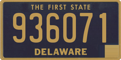 DE license plate 936071