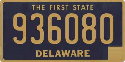 DE license plate 936080