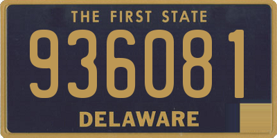 DE license plate 936081