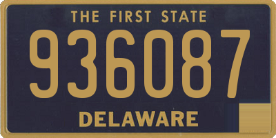 DE license plate 936087