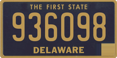 DE license plate 936098