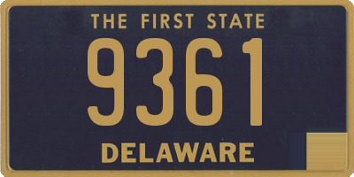 DE license plate 9361