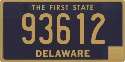 DE license plate 93612