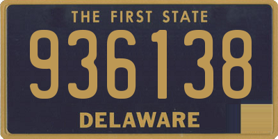 DE license plate 936138