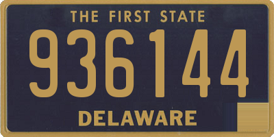 DE license plate 936144
