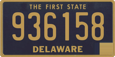 DE license plate 936158
