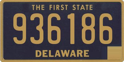 DE license plate 936186