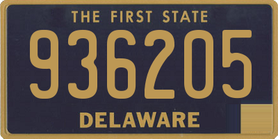 DE license plate 936205