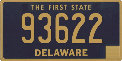 DE license plate 93622