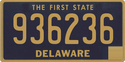 DE license plate 936236