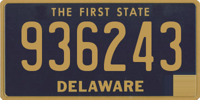 DE license plate 936243