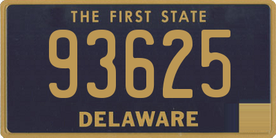 DE license plate 93625
