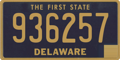 DE license plate 936257