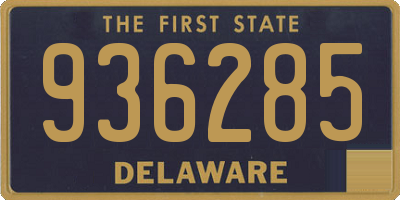 DE license plate 936285
