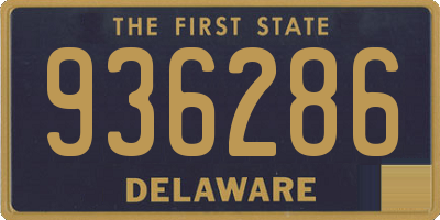 DE license plate 936286