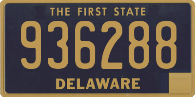 DE license plate 936288