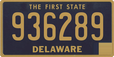 DE license plate 936289