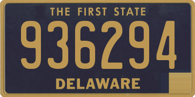 DE license plate 936294