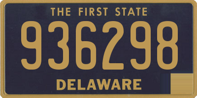 DE license plate 936298