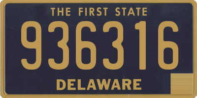 DE license plate 936316