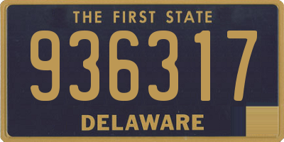 DE license plate 936317
