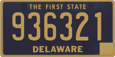DE license plate 936321