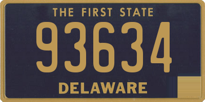 DE license plate 93634